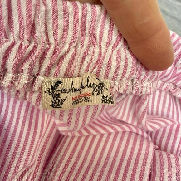 Free People Intimately Pink Stripe Seersucker Gauzy Boxer Shorts Size M - Picture 7 of 7